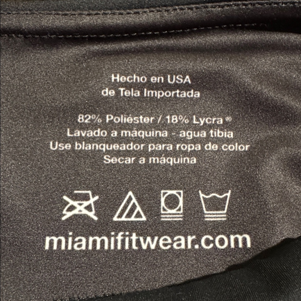 Miami FitWear Black Women’s Performance Leggings-Size Large, Inseam 32 - Picture 8 of 10
